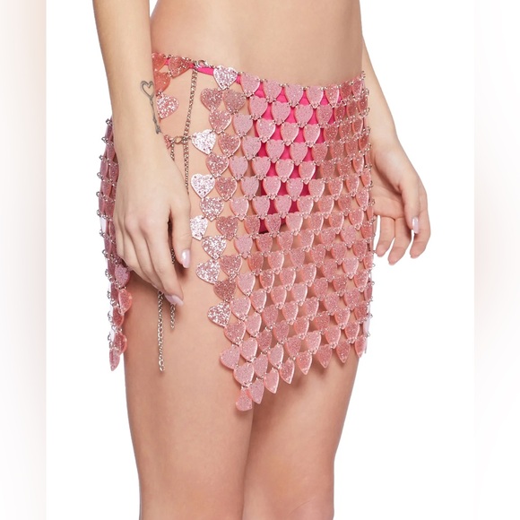 Dolls Kill Smitten Image Chain Mini Skirt - Picture 2 of 4